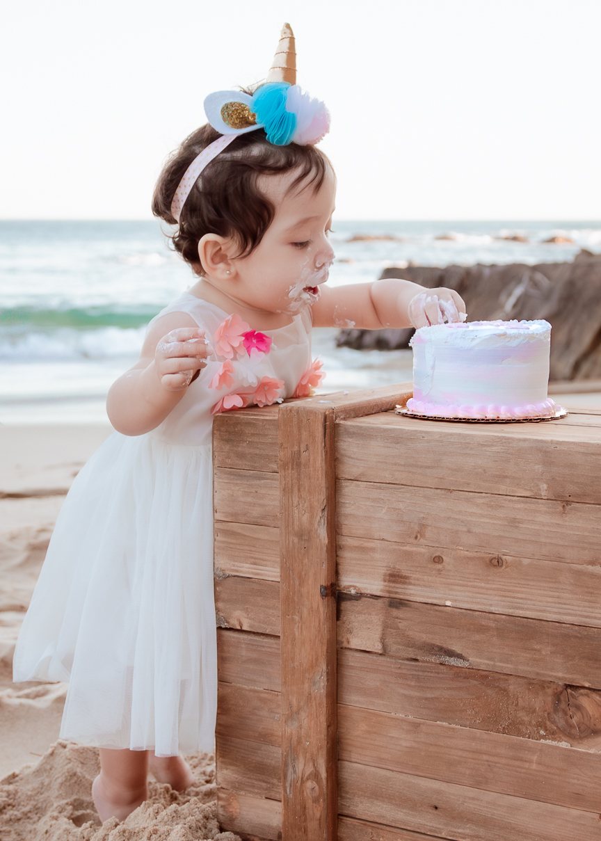Charlotte Cake Smash birthday portrait by Pak Studios in Arizona birthday portrait session