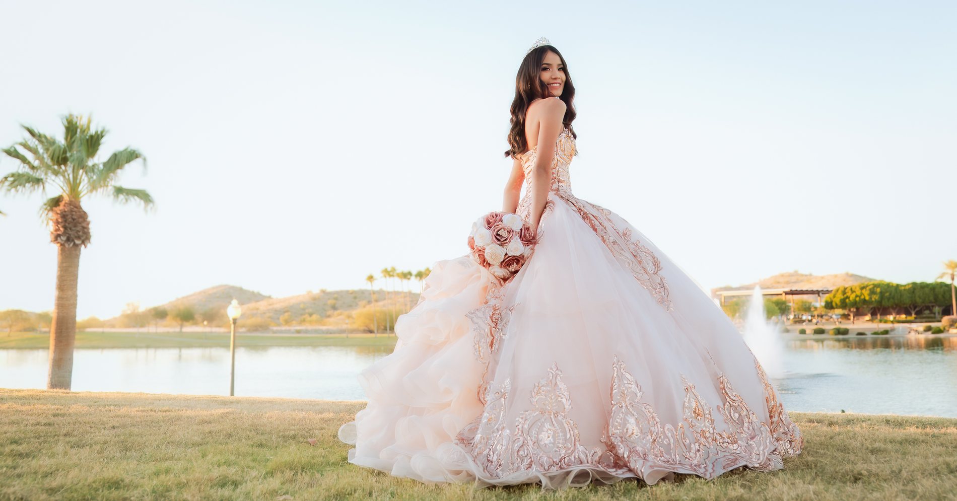 Alecia quinceañera portrait by Pak Studios in Arizona quinceañera portrait session