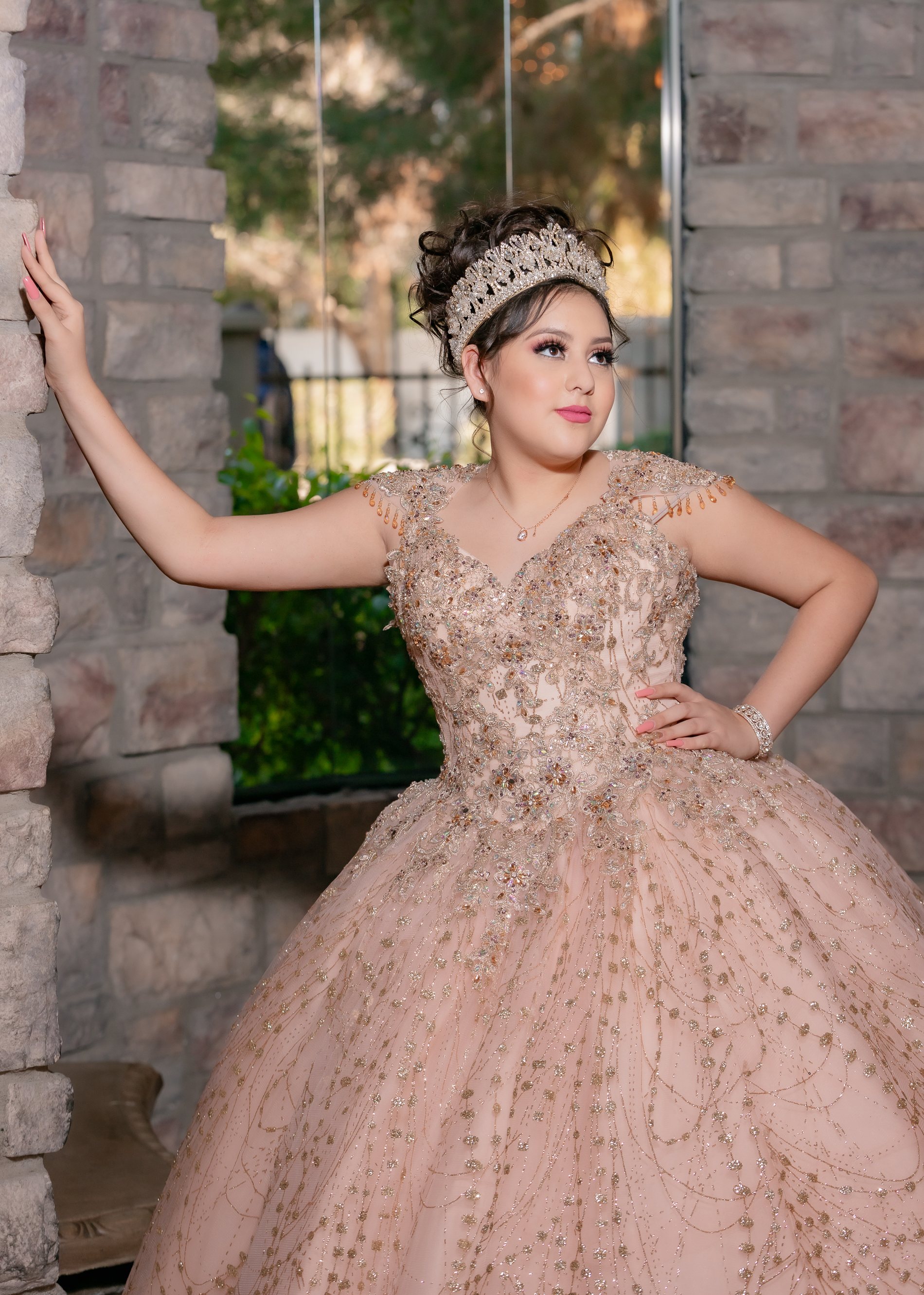 Lizette Quinceanera portrait by Pak Studios