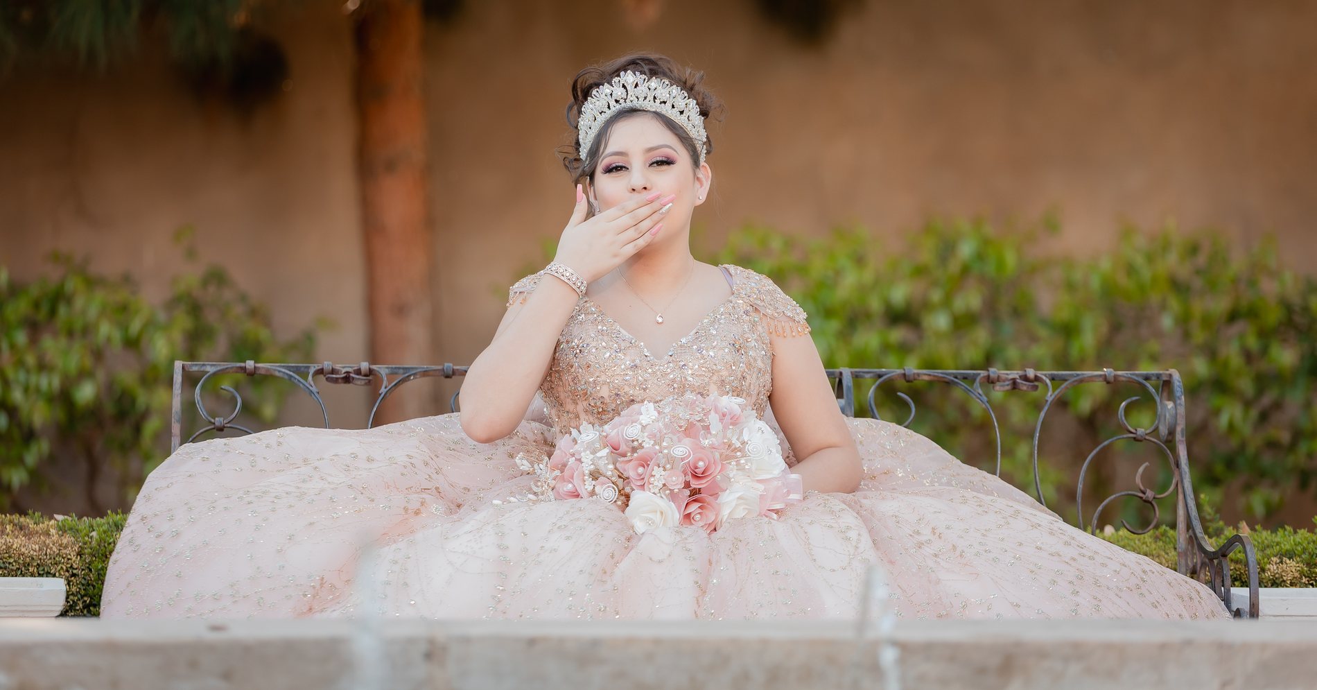 Lizette quinceañera portrait by Pak Studios in Arizona quinceañera portrait session